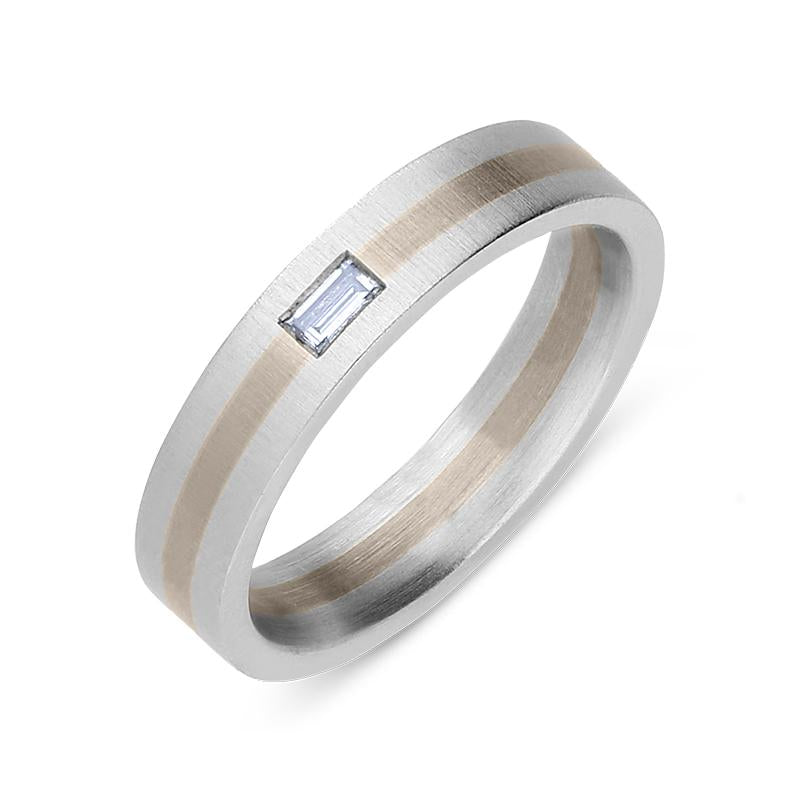 Baguette style wedding best sale bands