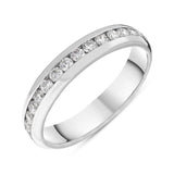 18ct White Gold 0.51ct Diamond Channel Set Half Eternity Ring, CGN-700
