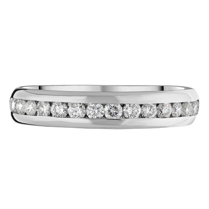 18ct White Gold 0.51ct Diamond Channel Set Half Eternity Ring, CGN-700