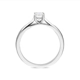 00176924 W Hamond Platinum 0.42ct Diamond Emerald Cut Solitaire Ring. FEU-2020