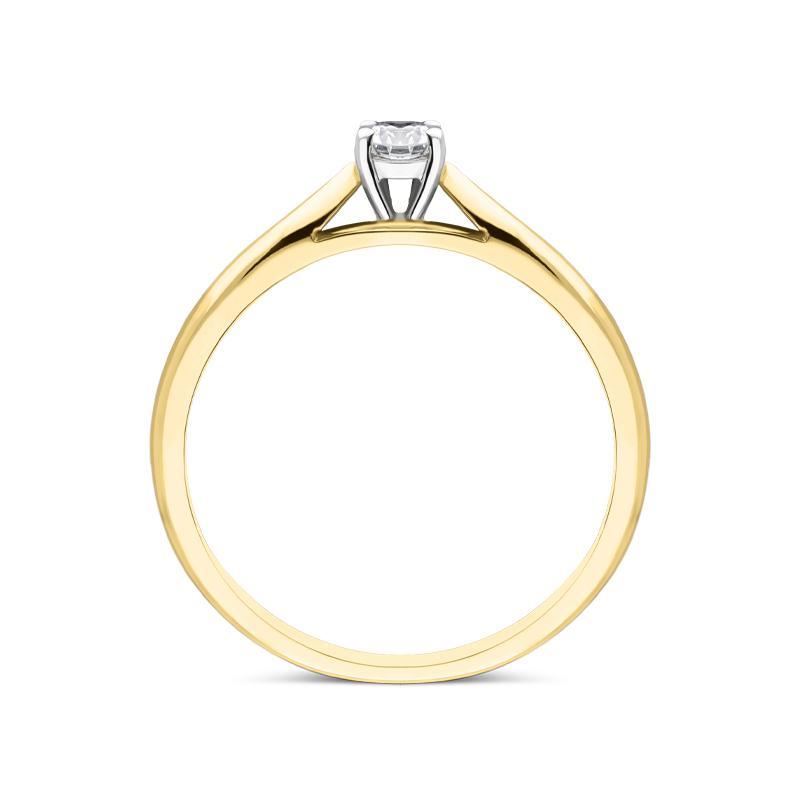  00177338 18ct Yellow Gold 0.15ct Brilliant Cut Diamond Solitaire Ring FEU-2144