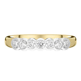 00186194 18ct Yellow Gold 0.44ct Diamond Bezel Set Half Eternity Ring, FEU-2289 front