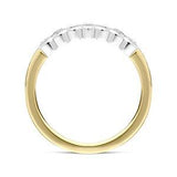 00186194 18ct Yellow Gold 0.44ct Diamond Bezel Set Half Eternity Ring, FEU-2289 front