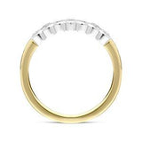 00186194 18ct Yellow Gold 0.44ct Diamond Bezel Set Half Eternity Ring, FEU-2289 front