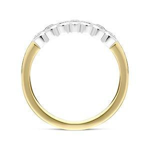 00186194 18ct Yellow Gold 0.44ct Diamond Bezel Set Half Eternity Ring, FEU-2289 front