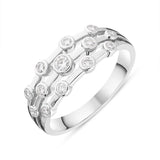 00166493 18ct White Gold 0.29ct Diamond Thirteen Stone Ring, FEU-1834.