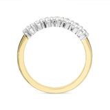 18ct Yellow Gold 0.58ct Diamond Claw Set Eternity Ring FEU-2017