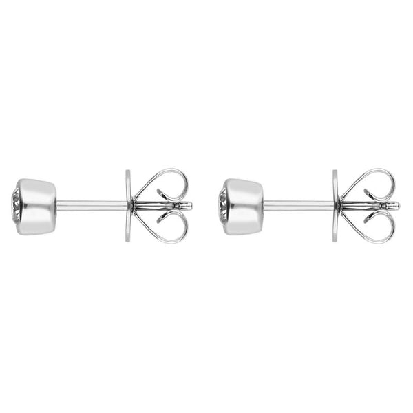 18ct White Gold 0.10ct Diamond Solitaire Stud Earrings, E2105.