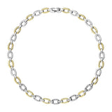 18ct White And Yellow Gold Diamond Open Link Set Necklet, 1947_03