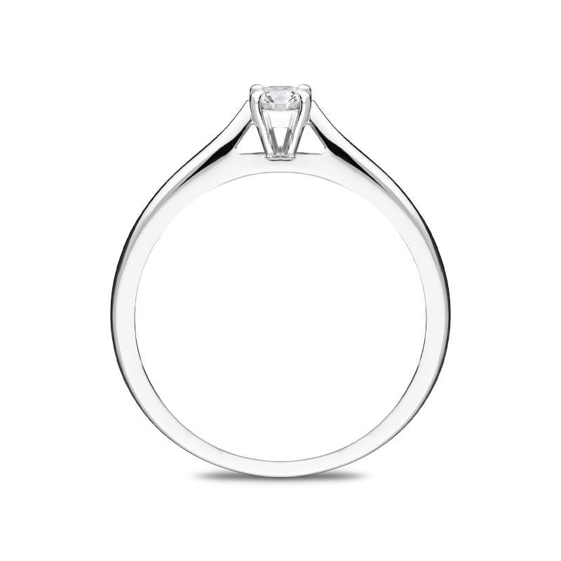 18ct White Gold 0.17ct Diamond Brilliant Cut Solitaire Ring R560