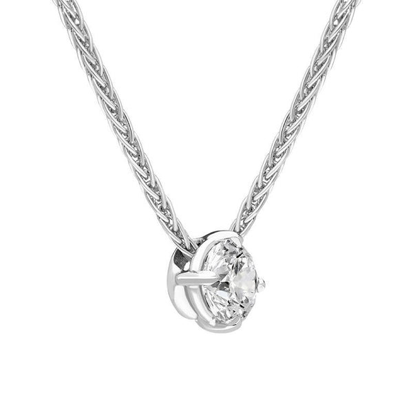 18ct White Gold 0.23ct Diamond Brilliant Cut Solitaire Necklace BLC-190