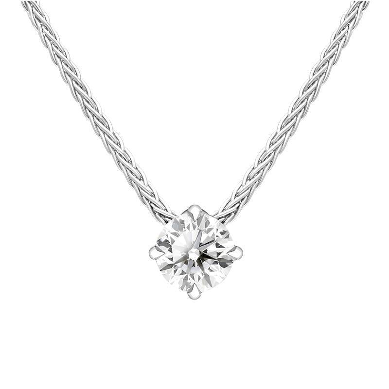 18ct White Gold 0.23ct Diamond Solitaire Pendant