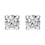 18ct White Gold 0.24ct Diamond Claw Set Solitaire Round Stud Earrings BLC-185