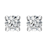 18ct White Gold 0.30ct Diamond Claw Set Solitaire Stud Earrings BLC-186