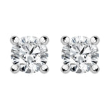 18ct White Gold 0.33ct Diamond Solitaire Stud Earrings, FEU-1306. 
