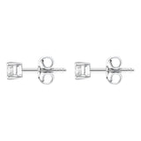 18ct White Gold 0.33ct Diamond Solitaire Stud Earrings, FEU-1306._2