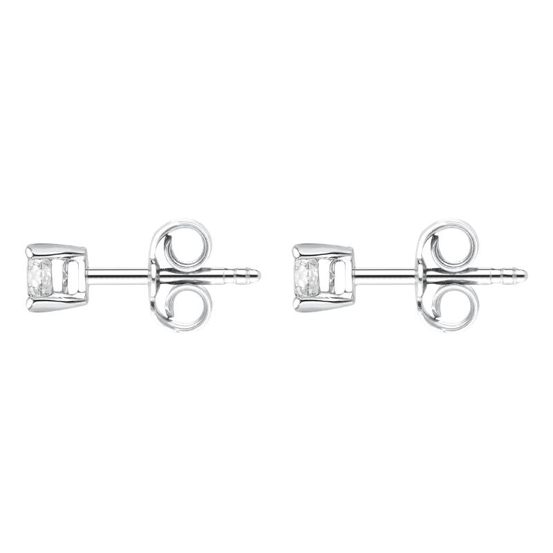 18ct White Gold 0.33ct Diamond Solitaire Stud Earrings, FEU-1306._2