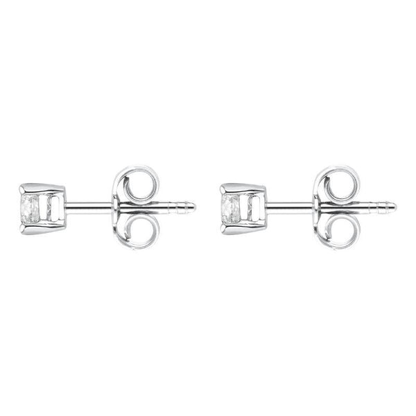 18ct White Gold 0.40ct Diamond Claw Set Solitaire Stud Earrings FEU-1889