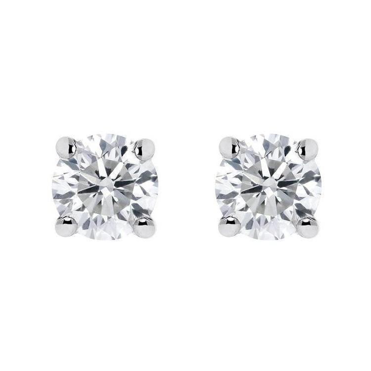 18ct White Gold 0.40ct Diamond Solitaire Stud Earrings FEU2068