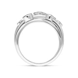 18ct White Gold 0.55ct Diamond Three Row Bubble Ring 14997A8