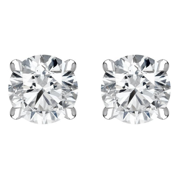 18ct White Gold 0.60ct Brilliant Cut Diamond Solitaire Stud Earrings BLC-239