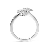 18ct White Gold 0.60ct Diamond Double Cross Over Ring BLC-167