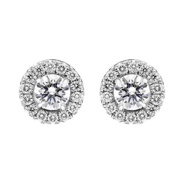 18ct White Gold 0.66ct Diamond Round Cluster Stud Earrings BLC-231