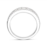 18ct White Gold 0.77ct Diamond Cluster Eternity Ring, FEU-1800.