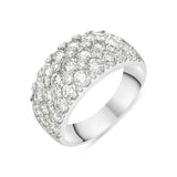 18ct White Gold 3.27ct Diamond Cluster Ring, R1032.