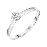 18ct White Gold Brilliant Cut 0.26ct Diamond Trelis Set Solitaire Ring BLC-201