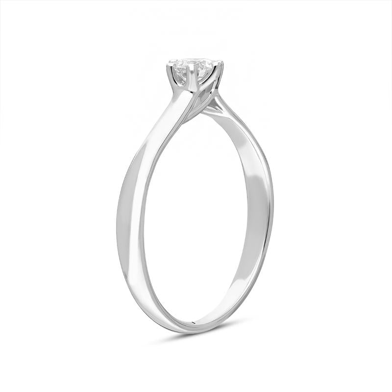 18ct White Gold Brilliant Cut 0.26ct Diamond Trelis Set Solitaire Ring BLC-201