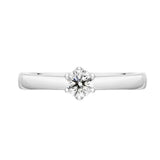 18ct White Gold Brilliant Cut 0.26ct Diamond Trelis Set Solitaire Ring BLC-201