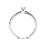18ct White Gold Brilliant Cut Diamond Shoulder Solitaire Ring BLC-157