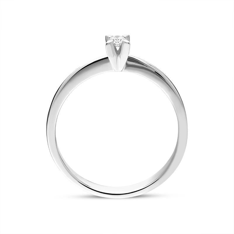 18ct White Gold Brilliant Cut Diamond Shoulder Solitaire Ring BLC-157