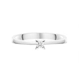 18ct White Gold Brilliant Cut Diamond Shoulder Solitaire Ring BLC-157