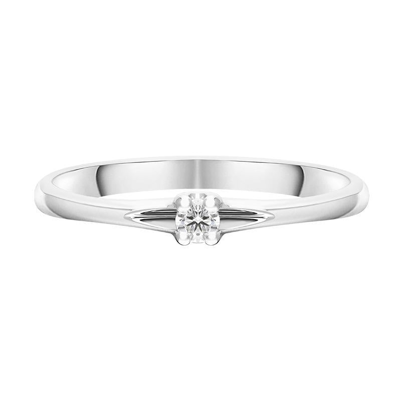 18ct White Gold Brilliant Cut Diamond Solitaire Ring BLC-154