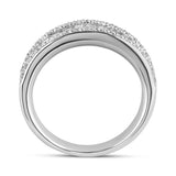 18ct White Gold Diamond Baguette Cut Half Eternity Ring, FEU-2370_3