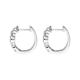 18ct White Gold Diamond Bubble Hoop Earrings, FEU-2451_3