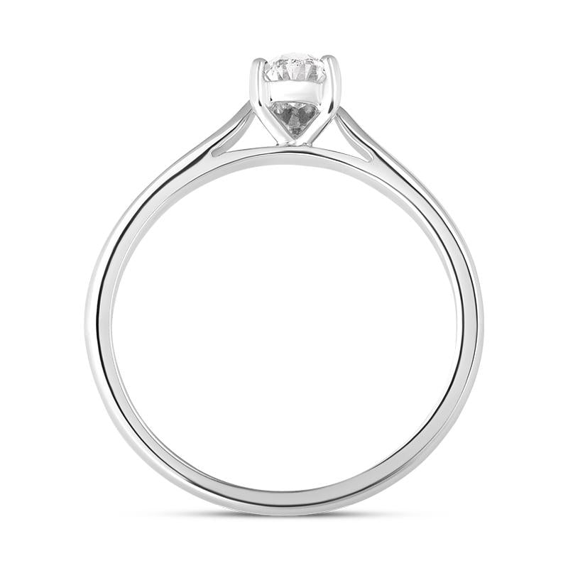 18ct White Gold Diamond Pear Cut Solitaire Ring, FEU-2362_3
