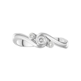 18ct White Gold Diamond Three Stone Crossover Ring, FEU-2484_2