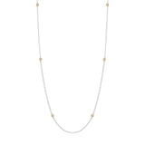 18ct White and Rose Gold Diamond Long Necklet N1027