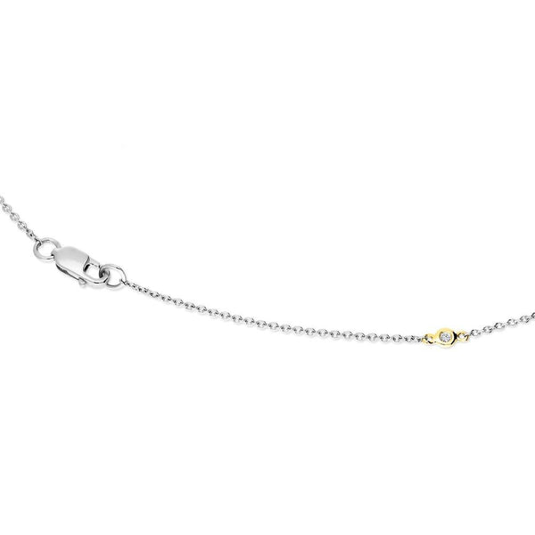 18ct White and Yellow Gold Diamond Necklet N1019_2