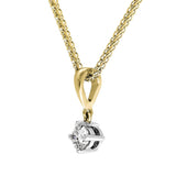 18ct White and Yellow Gold Diamond Solitaire Pendant, FEU-2394._2