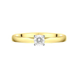 18ct Yellow Gold 0.33ct Diamond Brilliant Cut Solitaire Ring FEU-2322