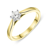 18ct Yellow Gold 0.40ct Diamond Brilliant Cut Solitaire Ring FEU-2321