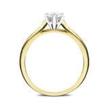 18ct Yellow Gold 0.40ct Diamond Brilliant Cut Solitaire Ring FEU-2321