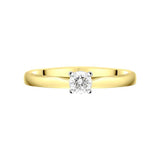 18ct Yellow Gold 0.40ct Diamond Brilliant Cut Solitaire Ring FEU-2318