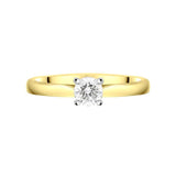18ct Yellow Gold 0.50ct Diamond Brilliant Cut Solitaire Ring FEU-2316