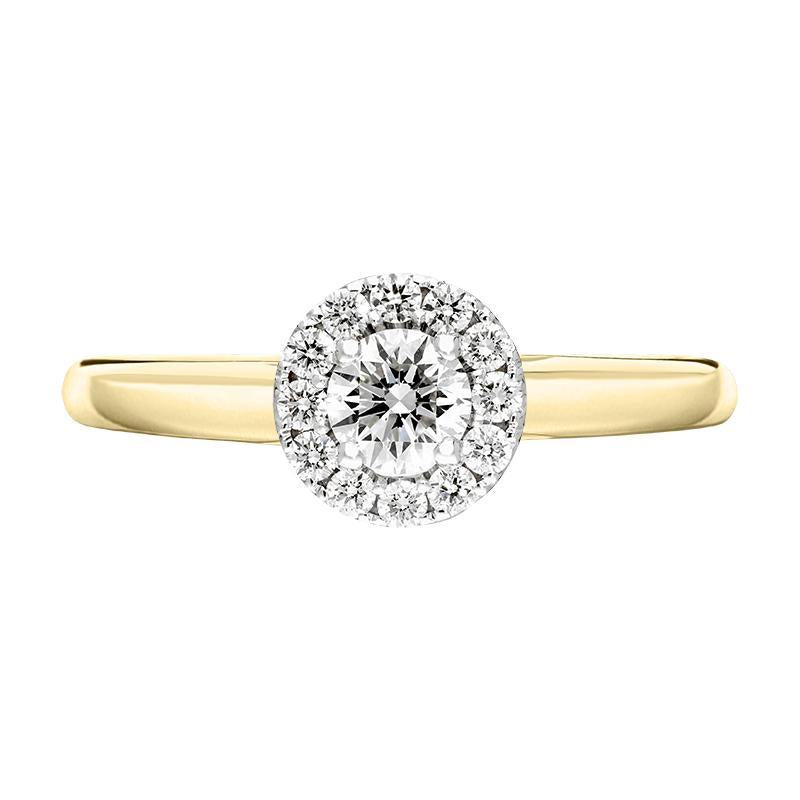 18ct Yellow Gold Brilliant Cut 0.45ct Diamond Round Ring BLC-202