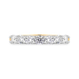 18ct Yellow Gold Diamond Claw Set Half Eternity Ring, FEU-1874_2